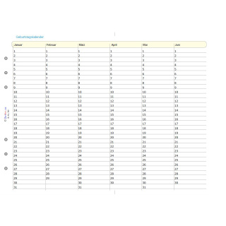 ZeitIno ewiger Geburtstagskalender, 80g, 90g, 120g/m², A5